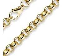 8mm Kette Collier Erbskette aus 585 Gold Gelbgold 60cm Unisex Goldkette