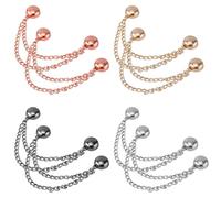 8stk Multifunktionale Magnetische Kleidungsclips, Magnetische Knopfclips Kette Weit Verbreitete Magnetische Kleidungsnadeln Hosenbundspannerclip für Hemden Röcke Hosen Kleider(4 Farben)