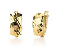 9 Karat 375 Gold Ohrringe Creolen Gelbgold Glänzend Ohrschmuck - EP01