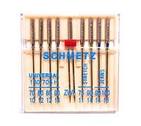 9 Nähmaschinen Nadeln Sortiment 130/705 Schmetz Flachkolben Stretch,- Jeans,- Zwillingsnadel
