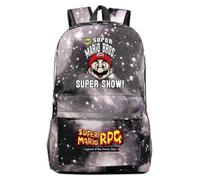 (9) Schultasche mit Super Mario-Aufdruck für Grund- und Sekundarschüler - Unisex-Freizeitrucksack