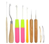 9 Stück Dreadlocks Häkelnadel Set Latch Häkelnadel Haken für Haarverlängerungen Teppichherstellung und Anderes Handwerk