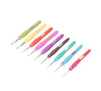 9 Stück Häkelnadeln, 2 Mm-6 Mm Lange Häkelnadeln, Ergonomischer Griff, Glatte Haken, Stricknadeln, Webgarn-Set für Anfänger und Liebhaber