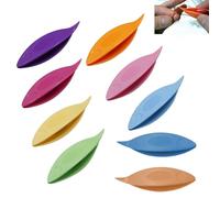 9 Stück Occhi Schiffchen Kunststoff,Bunte Tatting Shuttle,Occhischiffchen Tatting Shuttle Weaving Tool,Stricknadeln Big Eye Nadeln,für DIY Hand Spitze Herstellung Kunst Werkzeug