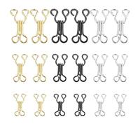 90 Paar Nähhaken Ösen Set aus Edelstahl Ösenverschluss Für Kleidung zum Annähen kleidung BH Haken verschluss für jacke, Hosen, Röcke, DIY & Bastelzubehör in 3 Größen Schwarz Silber Gold