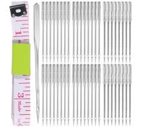 91 Stk Nähen Maschine Nadel,Nähmaschinennadeln,Universal-Nadeln Größ 90/14,100/16,110/18,Reguläre Spitze Overlock Nadeln,Nähmaschinen Nadel Set,für Denim Leder Stoff,Haushaltsnähmaschine Einsetzbar