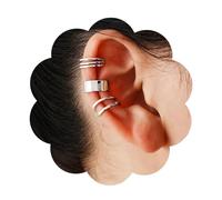 925 Silber Ohrmanschetten Nicht Piercing Clip On Knorpel Schmuck Boho Creolen für Frauen Minimalistische Helix Ear Cuff, Universal Size, Messing, Kein Edelstein