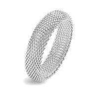 925 Sterling Silber Armband, Mode Geschlossen Mesh Versilbert Einfache Armreifen Für Frauen, Persönlichen Charme Schmuck Armband Accessoires Festival Paar Geschenk Der Freundschaft