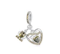 925 Sterling Silber August Birthstone Charms für Pandora Armbänder und Halskette, Infinity Heart mit Crown Armband Bead Charm Schmuck Geschenke für Frauen Mädchen, Geburtstag,Muttertag