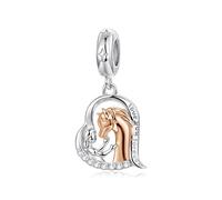 925 Sterling Silber Baby Pferd Charm Tier Charm Charm Geburtstag Charm für Pandora Charm Armband (C)