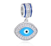 925 Sterling Silber Böser Blick Charm Engel Charm Symbol Charm Halloween Charm Weihnachten Charm für Pandora Charms Armband (A)