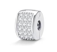 925 Sterling Silber Clip Stopper Charm Kristall Charm Spacer Charm Schloss Charm für Pandora Charms Armband