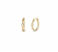 925 Sterling Silber Creolen Damen Infinity Ohrringe rhodiniert oder vergoldet filigrane gedrehte geflochtene Hoop Earrings hochwertiger Schmuck Geschenkidee Frauen (925 Silber vergoldet)
