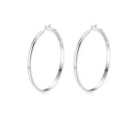 925 Sterling Silber Creolen - Dünne Große Hypoallergene Ohrringe für Damen