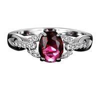 925 Sterling Silber Frauen Ringe Mond Stern Ring Bunte Cubic Zirkonia Ring Stapelbare Vintage Ringe Statement Ringe für Frauen Frauen Silber Stein Ring Damen Fingerringe Damenring