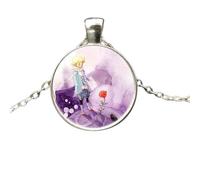 925 Sterling Silber Fuchs Halskette für Damen und Herren, Unter dem Mond Glaskuppel Halskette, Mädchen Gold Initial Schmuck Damen, Therian