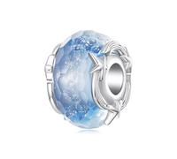 925 Sterling Silber Glas Charm Geburtsstein Perle Tier Mama Weihnachten Anhänger Hund Katze Mond Liebe Herz für Pandora Charm Armband
