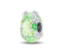 925 Sterling Silber Glas Charm Geburtsstein Tier Mama Blume Anhänger Hund Katze Kreuz Weihnachten für Pandora Charm Armband, one size, Sterling-Silber, Zirkon