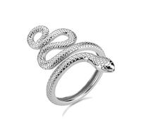 925 Sterling Silber Gold Einstellbare Schlangenringe Big Tier Resistable Luxus Neue Rundkreis Frauen Fine Ring Schmuck