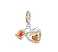 925 Sterling Silber Januar Birthstone Charms für Pandora Armbänder und Halskette, Infinity Heart mit Crown Armband Bead Charm Schmuck Geschenke für Frauen Mädchen, Geburtstag,Muttertag