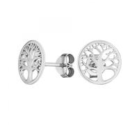 925 Sterling Silber Lebensbaum Ohrstecker, Filigrane Damen Ohrringe, 11mm x 10mm, Eleganter Naturschmuck mit Baum Design