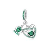 925 Sterling Silber Mai Birthstone Charms für Pandora Armbänder und Halskette, Infinity Heart mit Crown Armband Bead Charm Schmuck Geschenke für Frauen Mädchen, Geburtstag,Muttertag