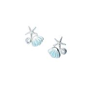 925 Sterling Silber Ohrstecker - Zierliche Seestern-Muschel Mode-Knorpel Schmuck für Frauen, Freundin und Schwester