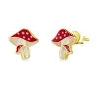 925 Sterling Silber Orange Vogelscheuche Ginkgo Ahornblatt Ohrstecker Pilz Kürbis Ohrringe Für Frauen Schmuck