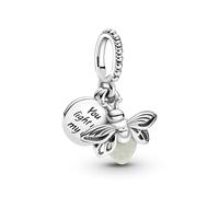 925 Sterling Silber Perle Glow in the Dark Glühwürmchen Dangle Charm Fit Mode Frauen Armband Geschenk DIY Schmuck