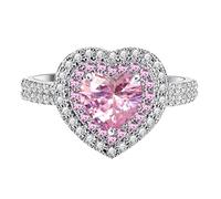 925 Sterling Silber Ringe für Frauen, Verlobungsring Damen mit Zirkonia, Liebesknoten Ring Damen, Diamanten Halskette,Versprechen Ringe Silberringe Damenring Schmuck Geschenke