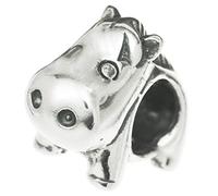 925 Sterling Silber Süße schöne Nilpferd-Perle für europäische Charm-Armbänder