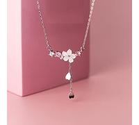925 Sterling Silber Temperament Muschel Blume Chian Herz Halskette Für Frauen Hochzeit Feiner S925 Schmuck