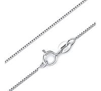 925 Sterling Silber Venezianierkette 0.8mm Breit Länge Wählbar 45 cm Silberkette Halskette Kette Damen"MEHRWEG"