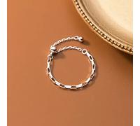 925 Sterling Silber verstellbare Kettenringe Charme Minimalismus Geburtstagsgeschenk Ringe für Frauen Schmuck Liebesring Freundschaftsring Paar Verlobungsring Geburtstagsgeschenk zum Jubiläum
