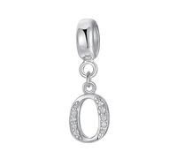925 Sterlingsilber Buchstaben-Charm - Alphabet- & Initialen-Charms, Jubiläums- & Wort-Charm - Passend für Pandora-Armband, Sterling-Silber Silber