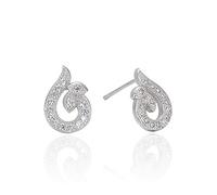 925er Silber Ohrringe Damen, Blattform Geometrische Zirkon Ohrclips Vintage Pflanze Glänzenden Kristall Anhänger Nadel Ohrstift, Party Geschenk Hypoallergenic Pierced Ear Bone Stud Schmuck Zubehör
