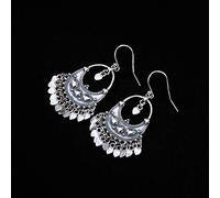 925er Silber Ohrringe Damen, Vintage Antike Dekoration Quaste Ohrclip Persönlichkeit Übertriebene Ohrlinie Mit Box, Muttertagsgeschenk, Chinesische Art Ohrstecker Hypoallergen Schmuck Zubehör