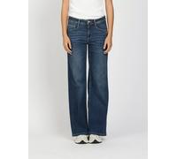 Relax-fit-Jeans GANG "94AMELIE WIDE", Damen, Gr. 27, Normalgrößen, blau (soft tint wash), 92% Baumwolle, 6% Elastomultiester, 2% Elasthan, unifarben, relaxed fit extralang, Jeans, im 5-Pocket-Style (6
