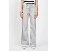 Weite Jeans GANG "94AMELIE WIDE", Damen, Gr. 29, N-Gr, silber grau wash, Denim/Jeans, Obermaterial: 81% Baumwolle, 17% Polyester, 2% Elasthan, unifarben, weit lang, Jeans, mit geradem Beinverlauf, wei