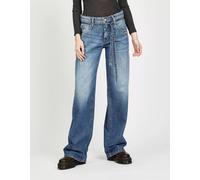 Loose-fit-Jeans GANG "94CLAIRE", Damen, Gr. 29, N-Gr, worn jeans, Denim/Jeans, Obermaterial: 100% Baumwolle, lang, Jeans, mit Bindegürtel und Naht am Oberschenkel, Baggy Fit (78092819-29) worn jeans