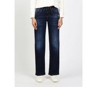 Straight-Jeans GANG "94RIVER", Damen, Gr. 26, Normalgrößen, blau schwarz authentic wash, 98% Baumwolle, 2% Elasthan, unifarben, regular fit bodenlang, Jeans Straight-Jeans, im 5-Pocket-Style (30379045
