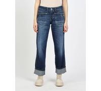 Loose-fit-Jeans GANG "GANG Jeans Loose Fit 94ROBERTA", Damen, Gr. 28, denim blau, Denim/Jeans, 99% Baumwolle, 1% Elasthan, Jeans (73927058-28) denim blau
