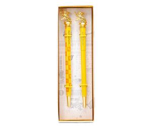 9798886630596 Insight Editions USA Insight Editions Harry Potter: Hufflepuff Pen and Pencil Set (Set of 2)