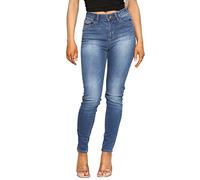 989Zé ENZO EZL416 Damen Jeans Skinny Stretch Hose Damen Denim Slim Fit Hose mit Taschen Alle Taillengrößen 36-48, blau, 44