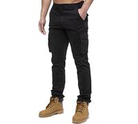 Enzo | Herren Cargo-Hose - Schwarz 38 lang