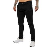 989Zé ENZO Herren Chinohose Slim Fit Stretch Chino Jeanshose EZ348 Black 42W / 32L