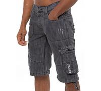 Enzo Herren Cargo Combat Denim Shorts 42 (Größe)