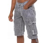 989Zé ENZO Kurze Hosen Herren Cargo Shorts Baumwolle Regular Fit Sommer Jeanshose mit Taschen EZS404 GRAU 48