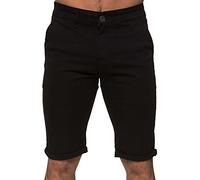 989Zé ENZO Kurze Hosen Herren Chino Shorts Baumwolle Regular Fit Sommer Jeanshose mit Taschen EZS348 SCHWARZ 40