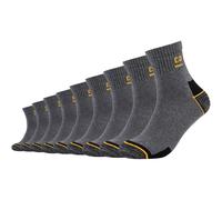 9er Pack camano Online Work Quarter Socken 9700 - dark grey melange 39-42